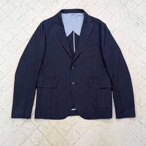 Taylor Stitch Jacket Mens 40 R Blue Navy Everyday Blazer Wool Knit Travel Office